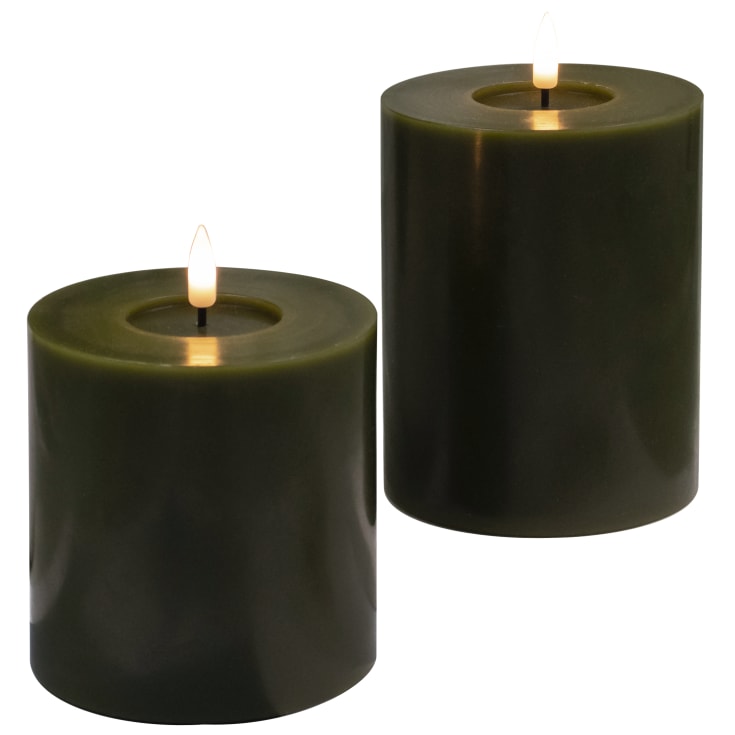 Veli Line LED bloklys, batteri, olivengrøn