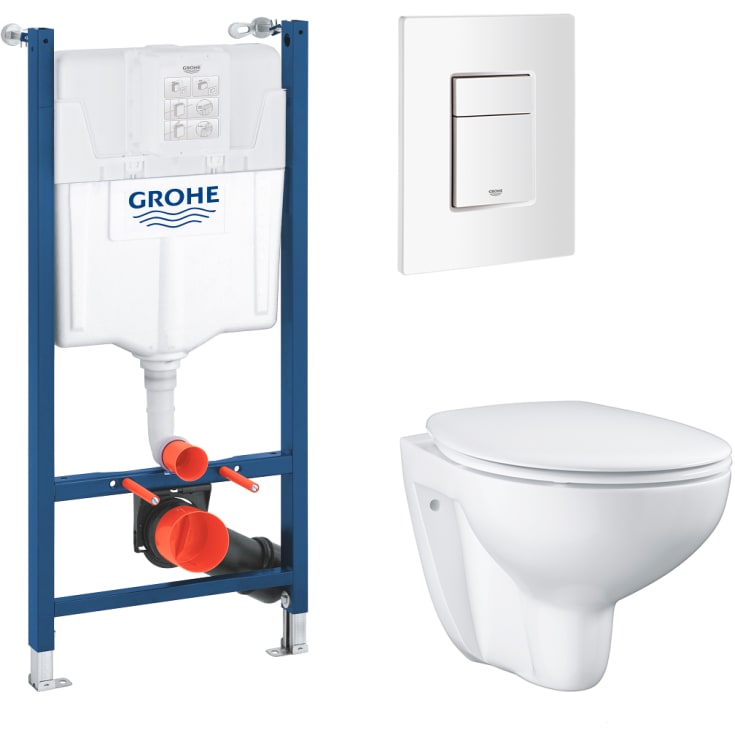 Grohe Bau vägghängt toalettpaket, vit/vit