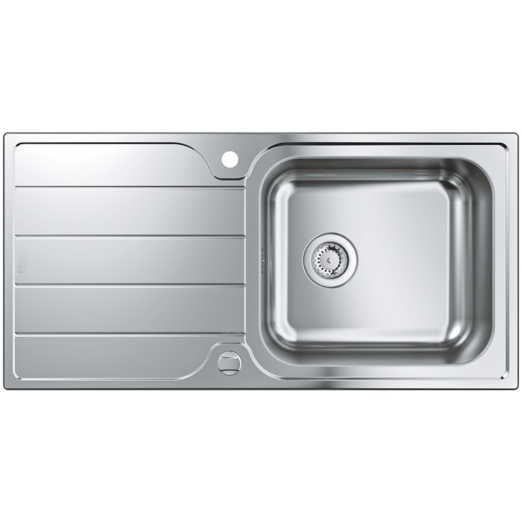 Grohe K500 diskbänk, 100x50 cm, rostfritt stål
