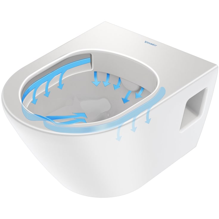 Duravit D-Neo væghængt toilet, uden skyllekant, hvid