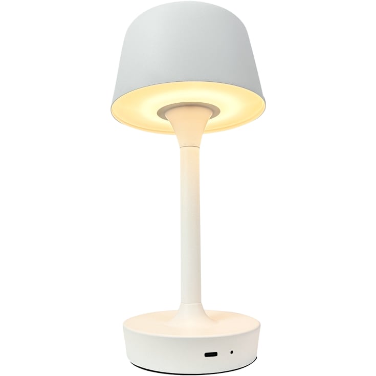 Dyberg Larsen Flow oppladbar bordlampe, hvit