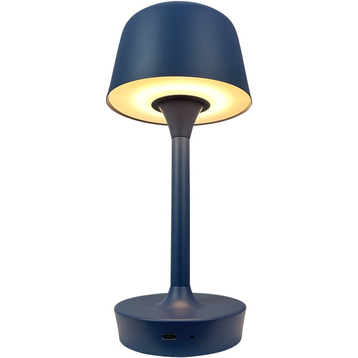 Dyberg Larsen Flow genopladelig bordlampe, blå