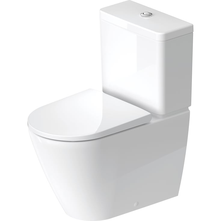 Duravit D-Neo toilet, kun underdel, back-to-wall, uden skyllekant, antibakteriel, hvid