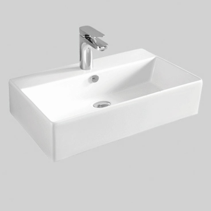Lavabo Boxo 1080 Slim servant, 50x30 cm hvit