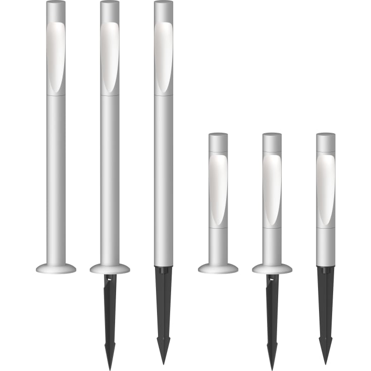 Flindt Garden Pullert LED 3K Alu, spyd, lav