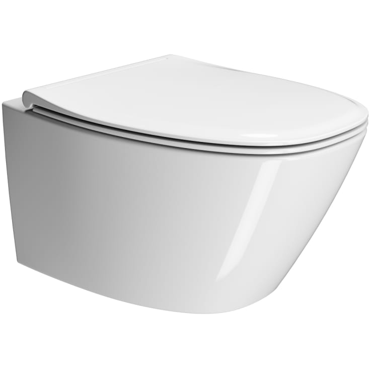 GSI Modo+ væghængt toilet, uden skyllekant, antibakteriel, hvid