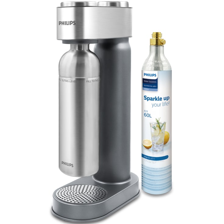 Philips GoZero Sodamaker kullsyremaskin, rustfritt stål