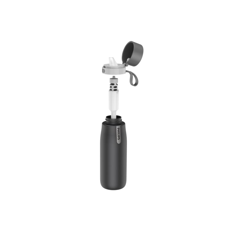 Philips GoZero Daily termoflaske med filter, grå