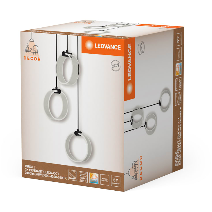 Ledvance Circle klyngependel, 3 ringer