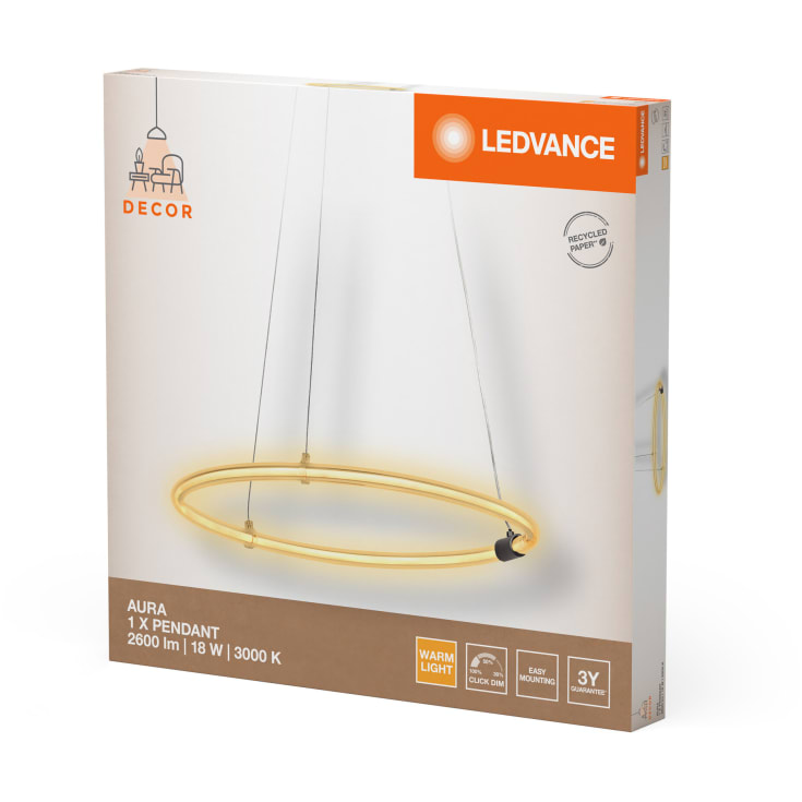 Ledvance Aura lysekrone, 1 ring