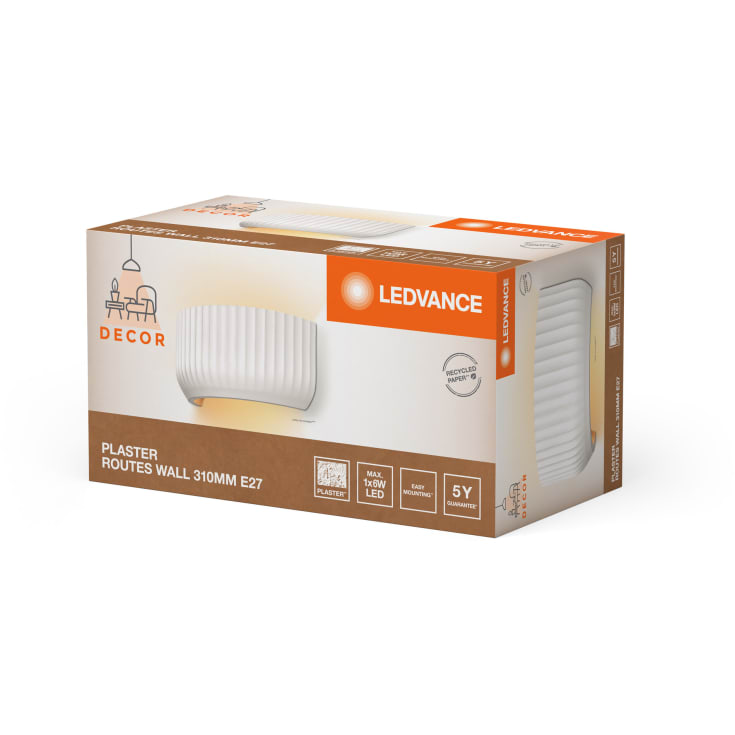 Ledvance Decor Plaster Routes vegglampe, 31 cm