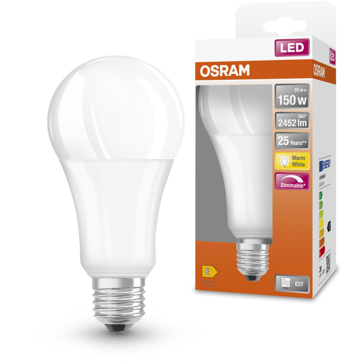 Osram LED standard mat 20W/827 2452 lumen, E27, dæmpbar HS