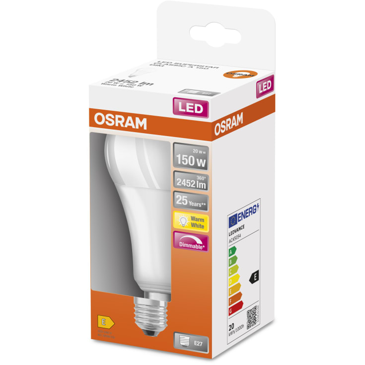 Osram LED standard mat 20W/827 2452 lumen, E27, dæmpbar HS