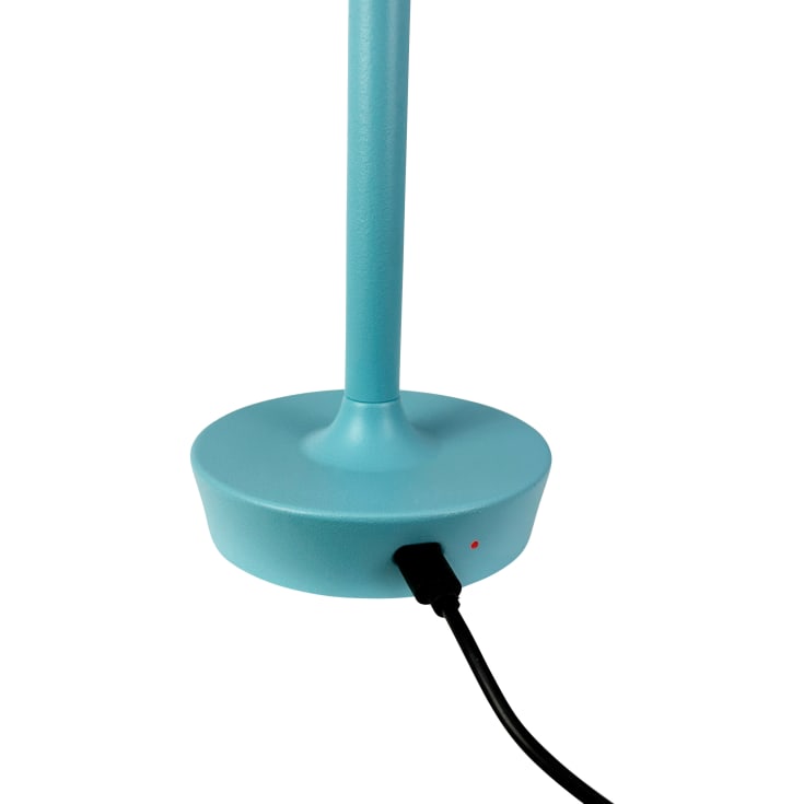 Dyberg Larsen Flow genopladelig bordlampe, lyseblå