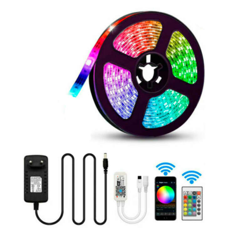 All-light LED stripe m/WiFi, utendørs, 5 M, RGB + hvit