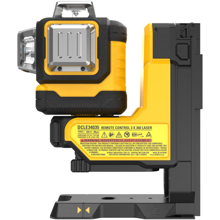 DEWALT 18V XR 3x360° fjernbetjent laser DCLE34035B-XJ, grøn
