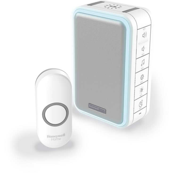 Honeywell Home dørklokke, trådløs, 150 m, lys, hvid
