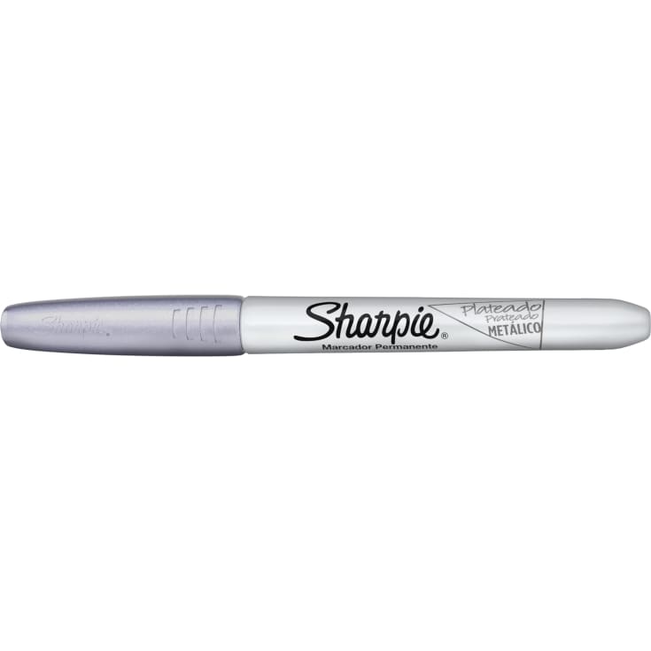 Sharpie permanent marker, rund spids, metallic sølv