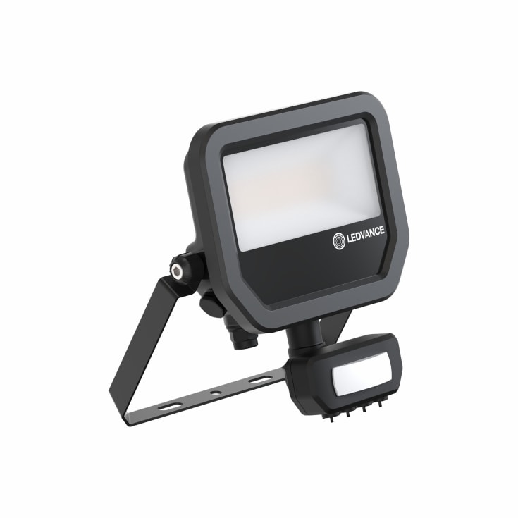 Ledvance lyskaster med sensor, sort, 3000K, 20W