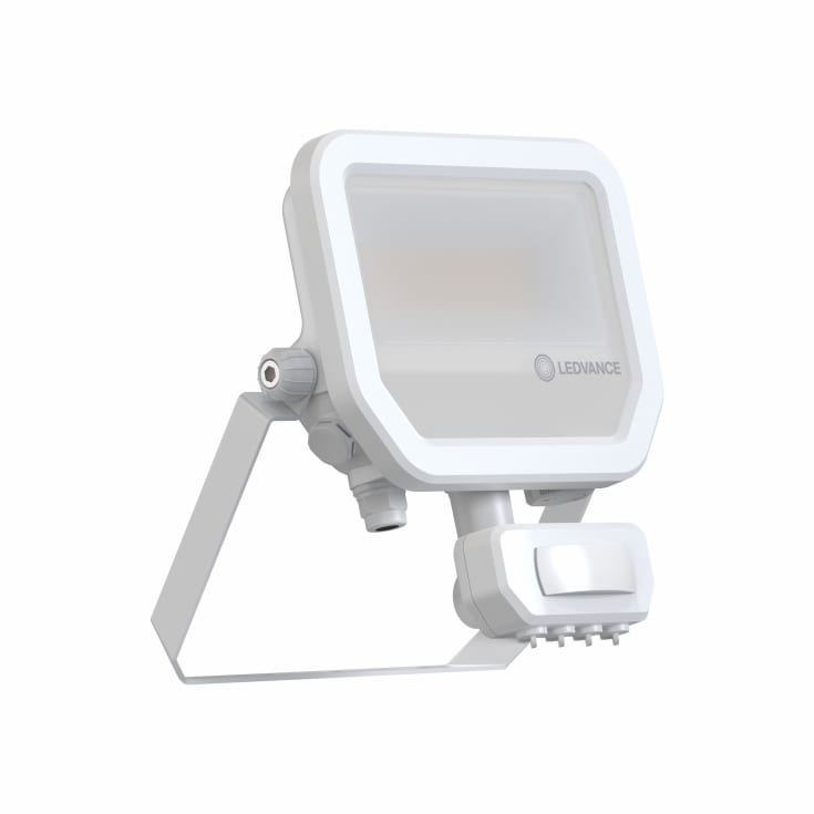 Ledvance lyskaster med sensor, hvit, 3000K, 20W