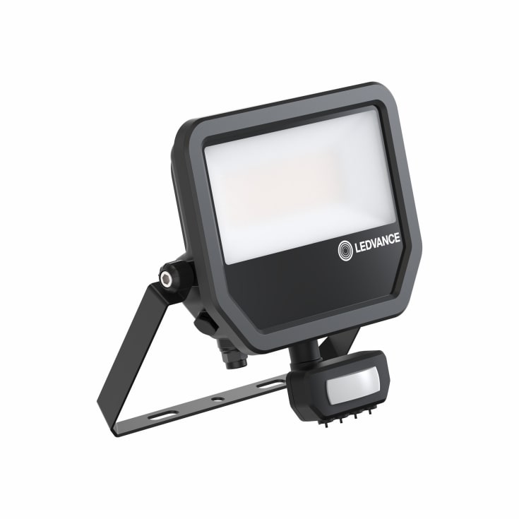 Ledvance lyskaster med sensor, sort, 4000K, 41W