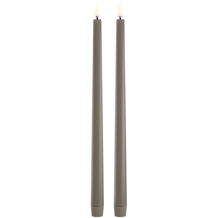 Uyuni LED kronelys, batteri, beige