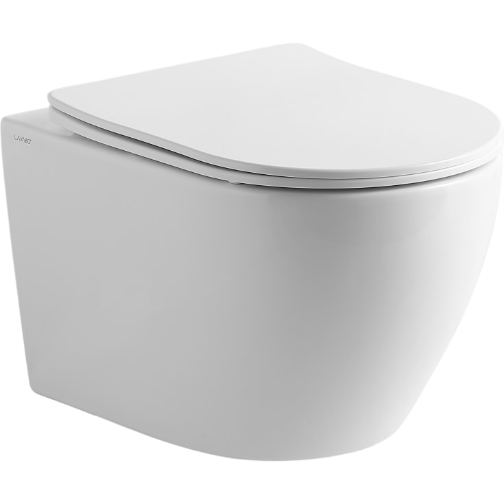 Lavabo Studio vägghängd toalett, utan spolkant, vit