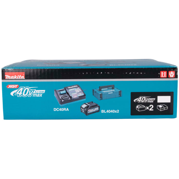 Makita XGT batterisæt, med lader, 2 x 40V/4,0 Ah
