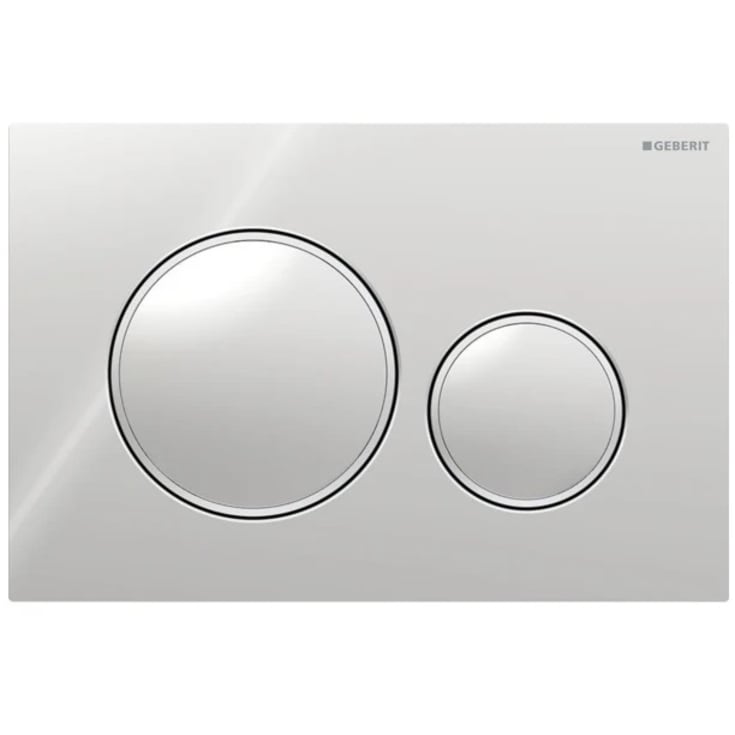 Geberit Sigma 20 Round spolplatta, krom/matt krom