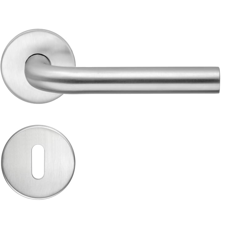 Beslagsboden Design Modern dörrhandtag, borstat rostfritt stål
