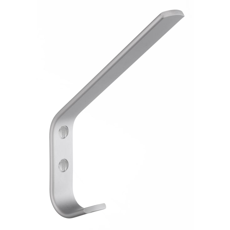 Beslagsboden håndkleknagg, matt aluminium
