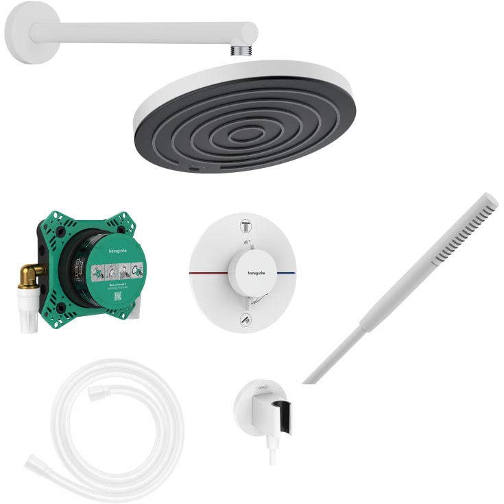 Hansgrohe Pulsify S 260 dusjsett, vannbesparende, matt hvit
