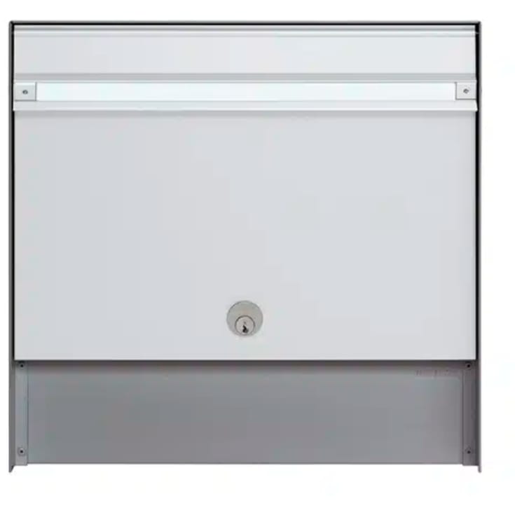MEFA postkasse opus 600 m/alu-front, grå, 363 x 378 x 205 mm