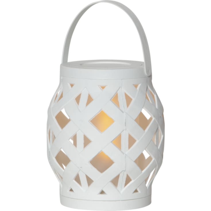 Star Trading Flame LED lanterne 14x16cm hvid
