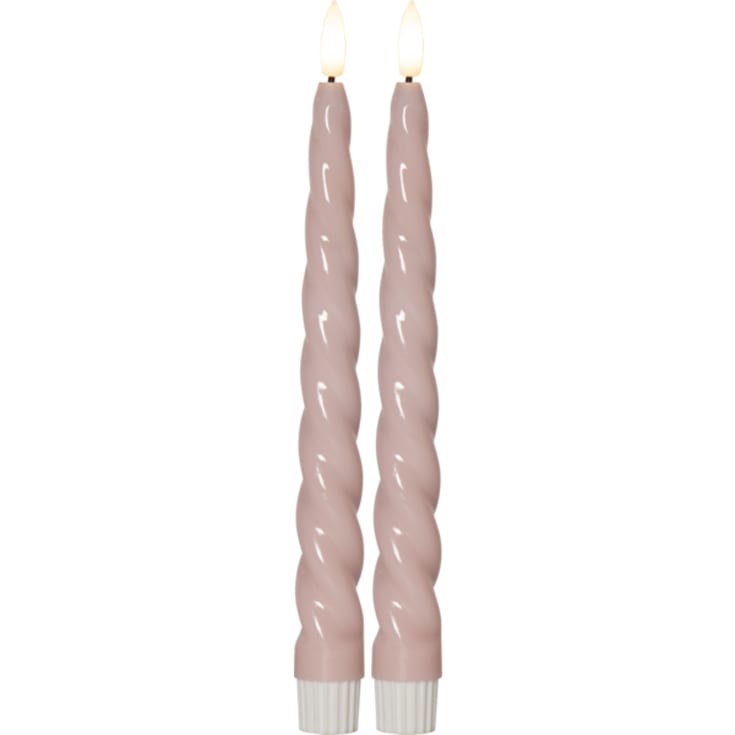Star Trading Flamme Shine Swirl LED kronljus, batteri, rosa