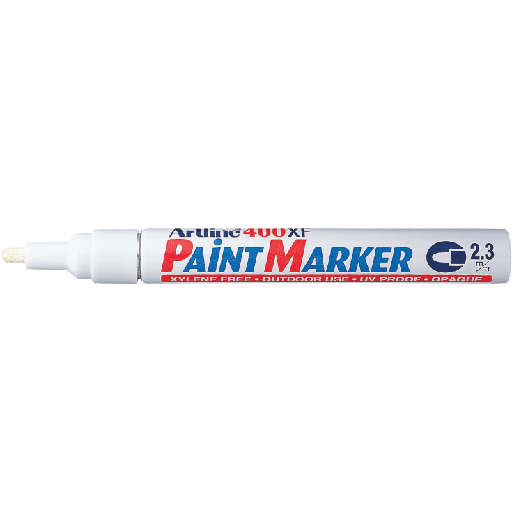 Artline paintmarker 400XF, rund spiss, hvit