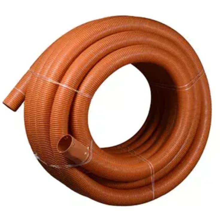 50 meter Wavin PVC dräneringsrör 60/50 mm, röd
