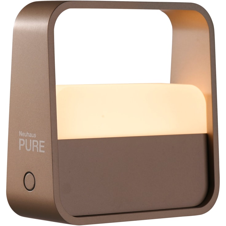 Paul Neuhaus Pure Go Akku genopladelig bordlampe, brun