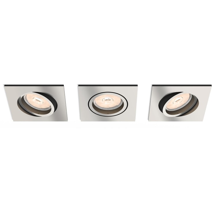 Philips myLiving Donegal downlight, krom, 3-pak