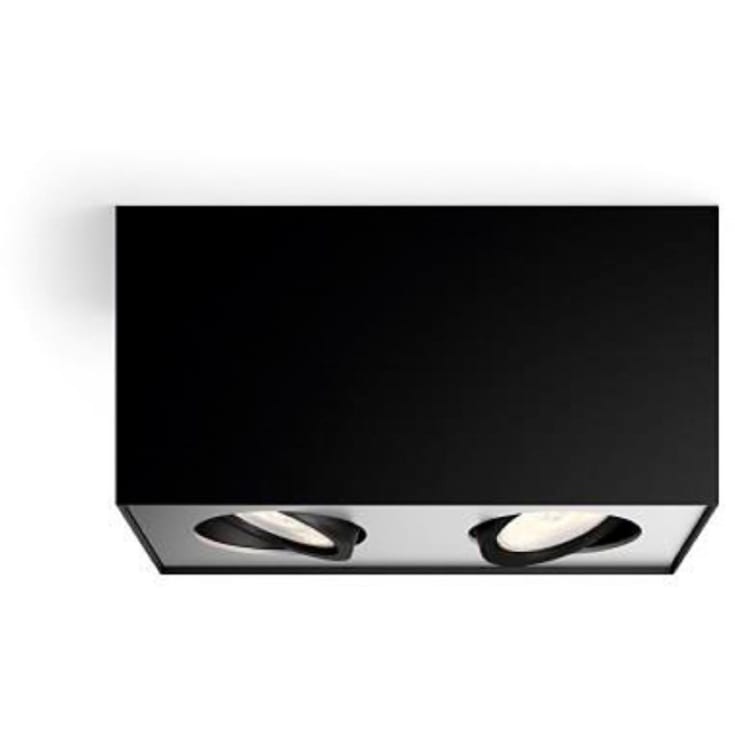 Philips myLiving Box Special downlight utanpåliggande, svart