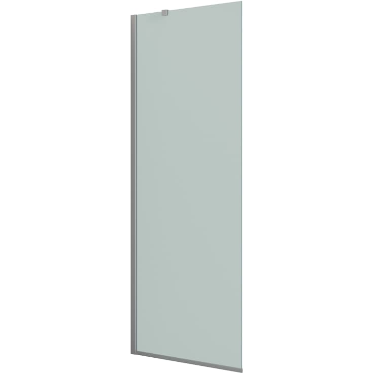 Dansani Match brusevæg, model D+stabiliseringsarm, 77 cm, frostet glas, satin profil