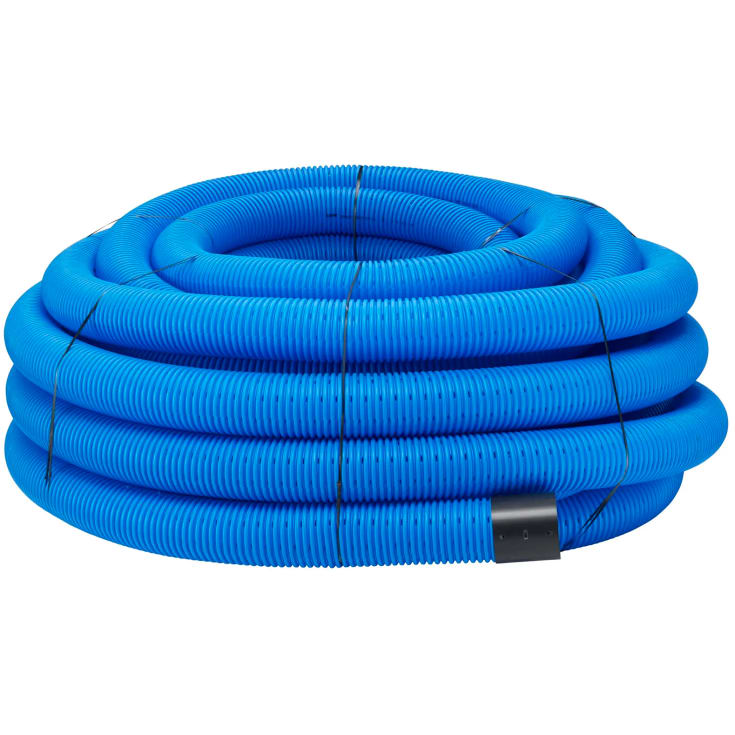 50 meter Uponor PE dräneringsrör 126/113 mm, blå