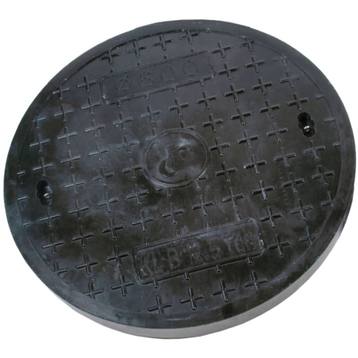 Lauridsen-kon med lock, för Ø600 mm ståndarrör, 12,5 ton, plast