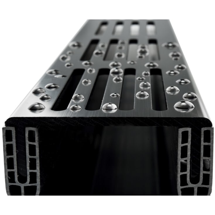 Star Drain afløbsrende, 100 cm, sort aluminium