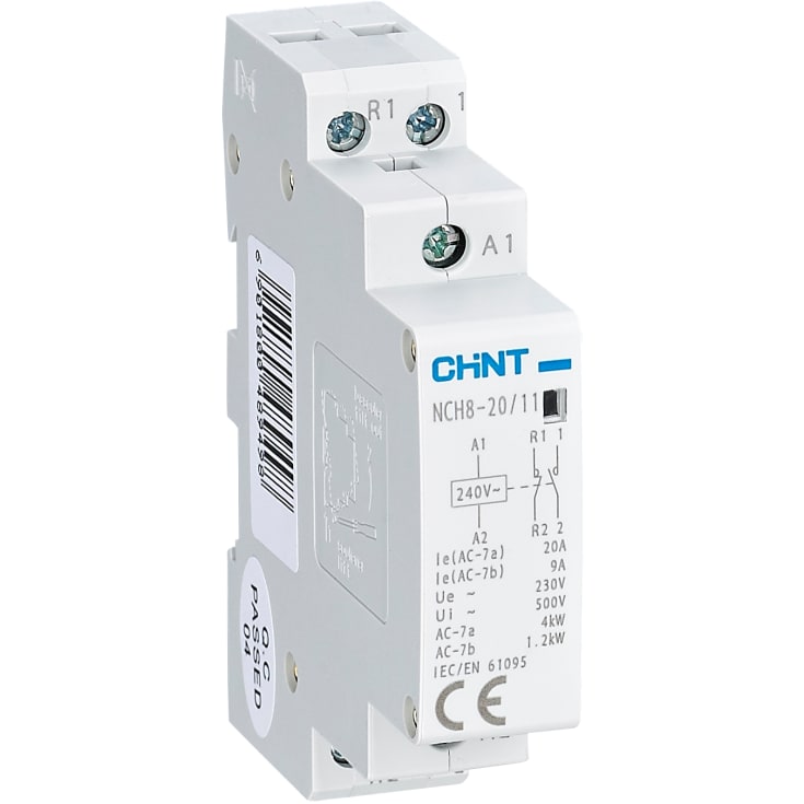 Kontaktor Chint NCH8-20/11 220/230V, 20A, 1 slutte + 1 bryte