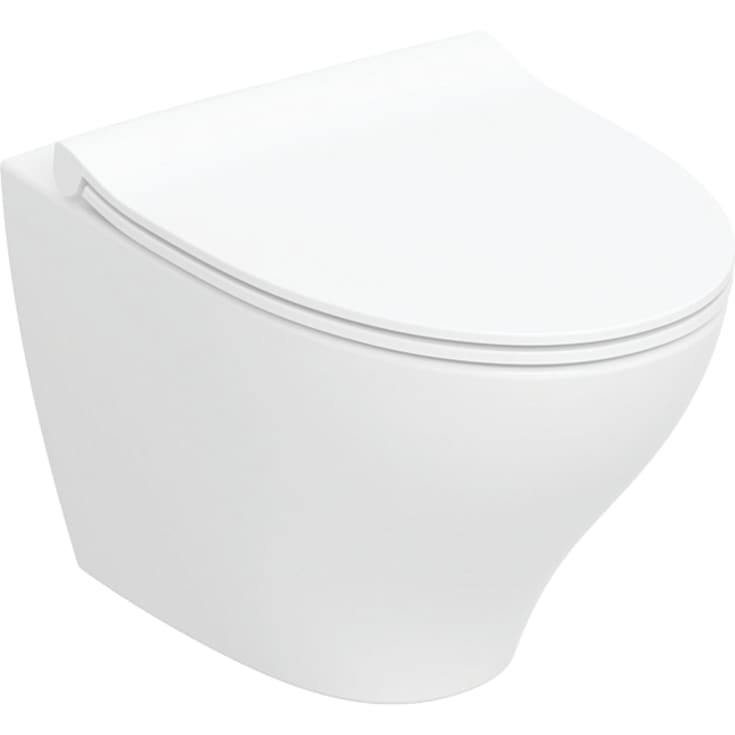 Ifö Spira Modern væghængt toilet, uden skyllekant, rengøringsvenlig, hvid