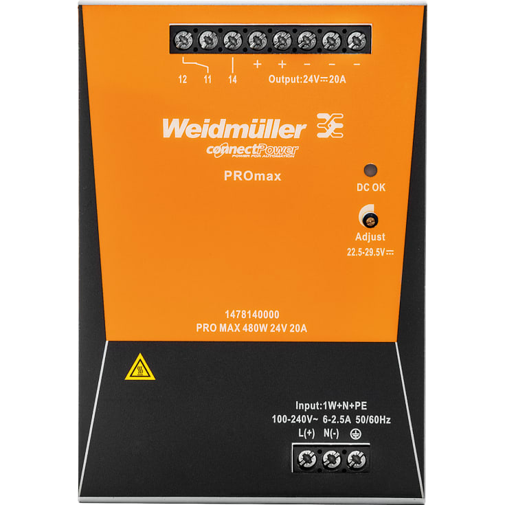 Strømforsyning Pro Max 480W 24VDC 20A
