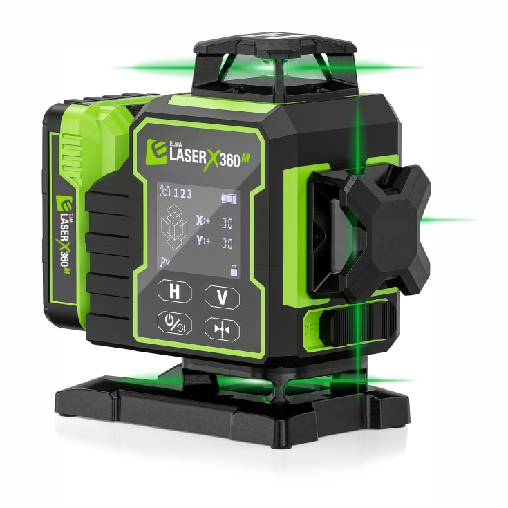 Elma Laser X360-M linjelaser med motoriseret fod og remote
