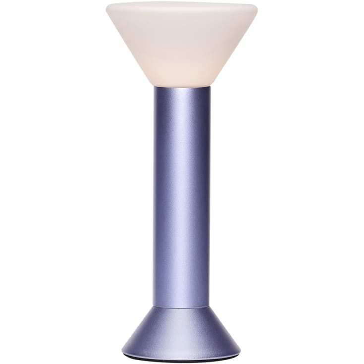 Hübsch Flash transportabel LED lampe i glas/metal, lilla