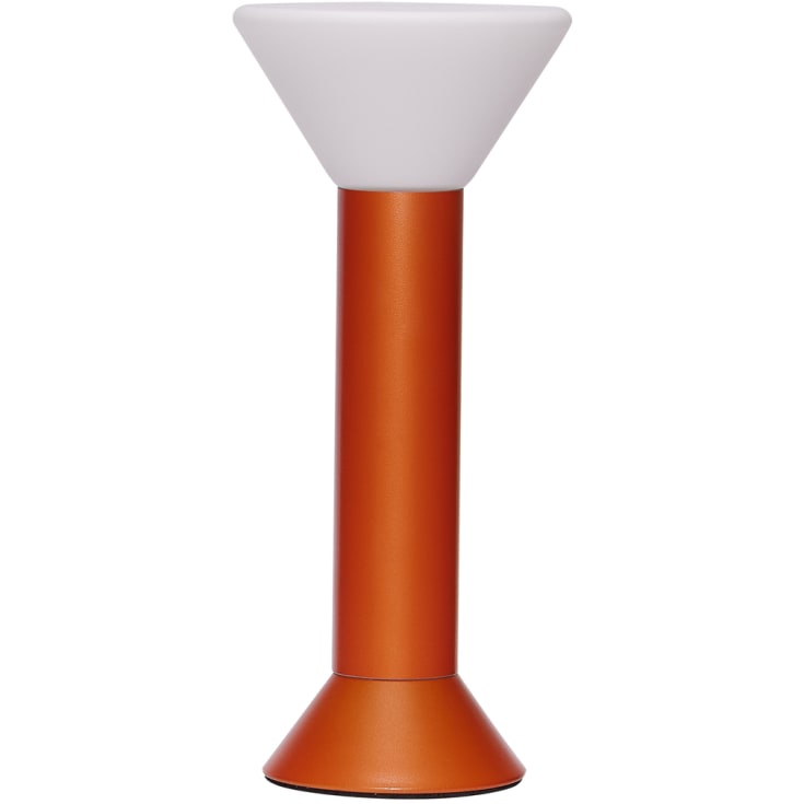 Hübsch Flash transportabel LED lampe i glas/metal, orange